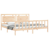 Bed Frame without Mattress 200x200 cm Solid Wood Pine 3192186