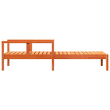 Sun Lounger Wax Brown 199.5x62x55 cm Solid Wood Pine 844642