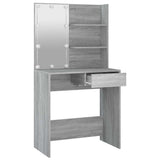 Dressing Table with LED Grey Sonoma 74.5x40x141 cm 820482