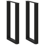 Bar Table Legs U-Shaped 2 pcs Black 40x cm Steel 4013216