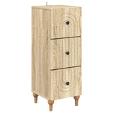 Drawer Cabinet Sonoma Oak 33 x 34.5 x 90 cm Engineered Wood 894157