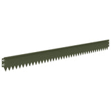 Lawn Edging 50 pcs 103 x 10 cm Steel Olive Green 8008337