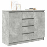 Sideboard with Drawers Concrete Grey 100.5x35x76 cm Engineered Wood 3328447