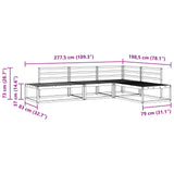 Outdoor Sofa Set Natural Solid Acacia Wood 3368132