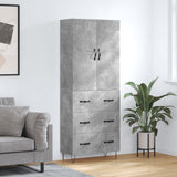 Highboard Concrete Grey 69.5x34x180 cm Engineered Wood 3198085