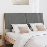 Upholstered Headboard Dark Grey 140 cm Solid Pine Wood 879395