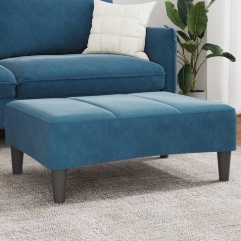 Footstool Blue 77x55x31 cm Velvet 4007374