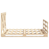 Bed Frame without Mattress with Headboard 160x200 cm Solid Wood 3281577
