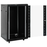 Network Cabinet with Storage Black 600 x 600 x 1000 mm Steel 30266