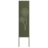 Garden Privacy Screen Olive green 32 x 140 cm Cold-rolled steel 876234