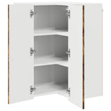 Wall Corner Cabinet LUCCA Smoked Oak 57 x 57 x 80 cm 885080