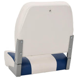 Foldable Boat Seat 1 Set with Blue-white Pillow 272239