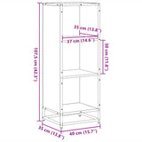Book Cabinet Sonoma Oak 40x35x107.5 cm Engineered Wood 849110