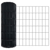 Euro Fence with Spikes 25 x 0.4 m PVC-Coated Steel Grey Mesh 3350676