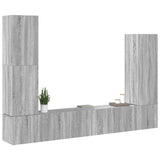 4 Piece TV Cabinet Set Grey Sonoma Engineered Wood 3114636