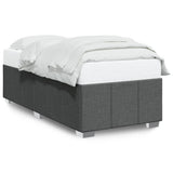Bed Frame without Mattress Dark Grey 90x190 cm Single Fabric 3284798