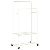 Clothes Rack with Shelf with Wheel White 80 x 53 x 156 cm 42021357