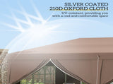 3 x 6 m Pop Up Gazebo with Sides and Windows, Height Adjustable Wedding Camping Party Tent Canopy T3398P314668