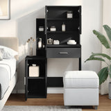Dressing Table with Cabinet Black 80x35x132 cm 848235