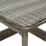 ZNTS Garden Table Brown 45x45x46.5 cm Poly Rattan 313308