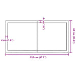 Bathroom Countertop Dark Brown 120x60x cm Treated Solid Wood 3156240