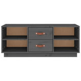TV Cabinet Grey 100x34x40 cm Solid Wood Pine 818227