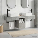 Bathroom Cabinet Set 3 pcs Concrete Grey 53 x 35 x 39 cm 3405610