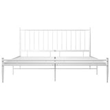 Bed Frame without Mattress White Metal 200x200 cm 325028