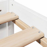 Bed Frame with Headboard without Mattress White 90x190 cm Single 3306723