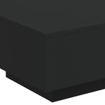 ZNTS Coffee Table with LED Lights Black 55x55x31 cm 836575