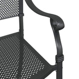 Garden Chair 2 pcs Black 55 x 56.5 x 91cm Aluminium 42002379