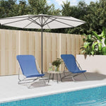 Folding Beach Chairs 2 pcs Blue Textilene&Powder-coated Steel 360187