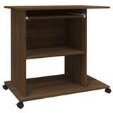 ZNTS Computer Desk Brown Oak 80x50x75 cm Engineered Wood 815545