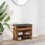 Shoe Bench Old Wood 62x32x50 cm Engineered Wood 857629