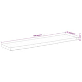 Table Top 160x40x2.5 cm Rectangular Solid Wood Acacia Live Edge 370256
