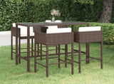 Garden Bar Set Brown PE rattan Durable Outdoor Furniture Sets 3095391