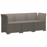 3-Seater Garden Sofa Rattan Look PP Light Grey 3443817