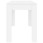 Dining Table White 120x60x76 cm Engineered Wood 800756