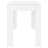 Dining Table White 120x60x76 cm Engineered Wood 800756