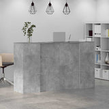 Reception Desk Concrete Grey 180x50x103.5 cm Engineered Wood 3324172