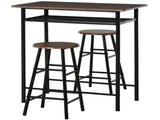Bar Table Set, Bar Table and Stools Set, Footrest and Storage Shelf, for Kitchen, Dining Room, Pub, T3398P343022