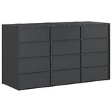 Wheelie Bin Storage for 3 Bins Anthracite 204 x 77.5 x 115.5 cm 3394769