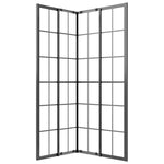 ZNTS Shower Cabin Frosted ESG 80x70x180 cm Black 151860