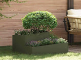 Garden Planter Olive Green 60 x 60 x 50 cm Cold-rolled Steel 873574