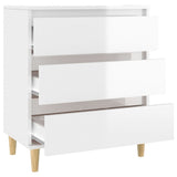 Sideboard High Gloss White 60x35x70 cm Engineered Wood 823042