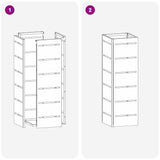 Umbrella Stand with Storage White 15.5 x 15.5 x 49 cm Steel 868517