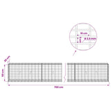 Gabion with 3.5 mm Wire and 5x10 cm Mesh 700x30x50 cm 3462704