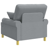 XL Armchair with Cushions Light Grey Fabric 42043483