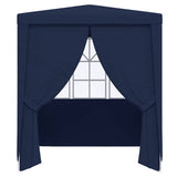 Professional Party Tent with Side Walls 2.5x2.5 m Blue 90 g/m 48519