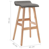Bar Stools 2 pcs Dark Grey Fabric 249577